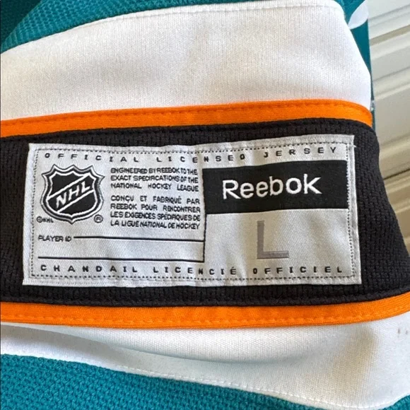 Reebok Teal and Black San Jose Sharks ‘Logan Couture’ Jersey